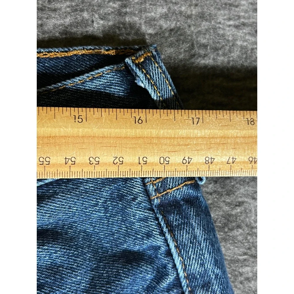 Levis 501 Original Fit Mens Blue Straight Leg Denim Jeans 32x33 Medium Wash